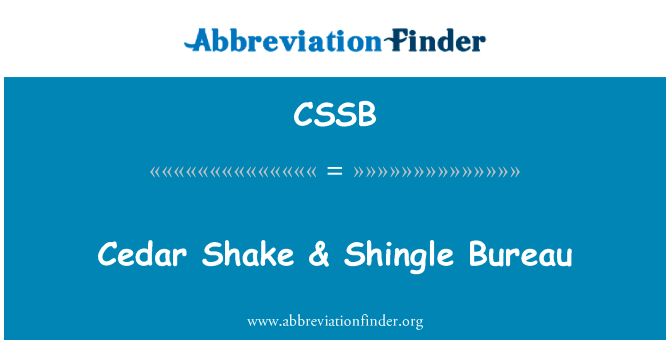 Cedar Shake & Shingle Bureau的定义