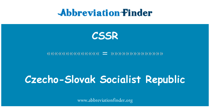 Czecho-Slovak Socialist Republic的定义