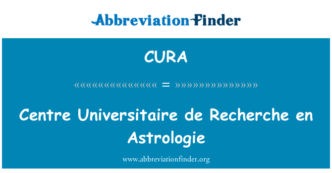 Centre Universitaire de Recherche en Astrologie的定义