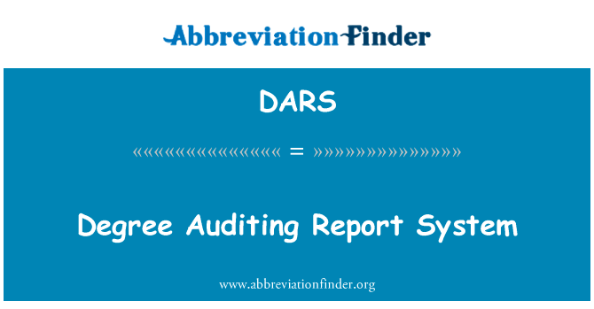 Degree Auditing Report System的定义