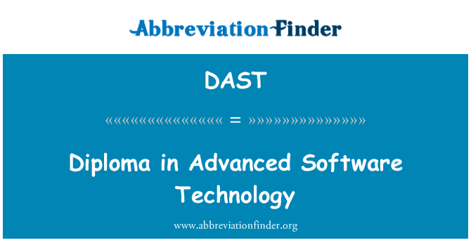 Diploma in Advanced Software Technology的定义