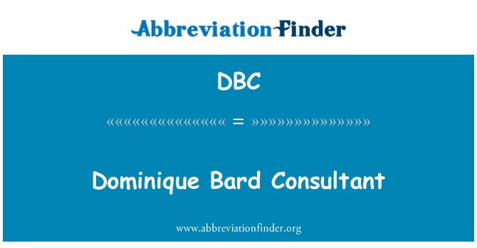 Dominique Bard Consultant的定义