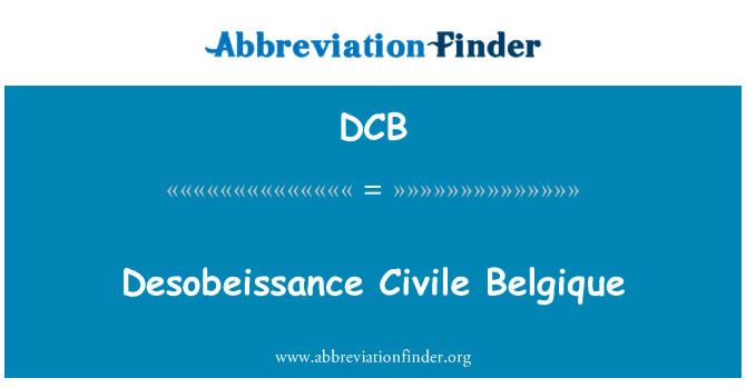 Desobeissance Civile Belgique的定义