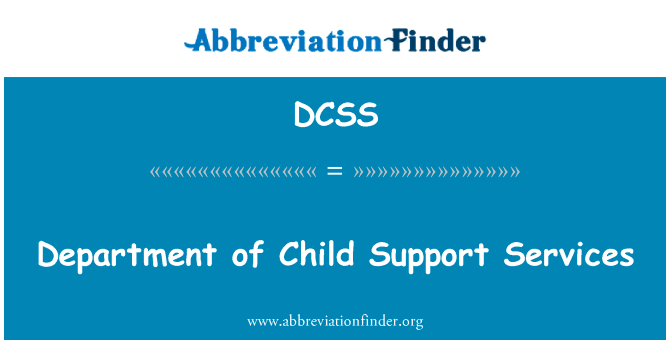 Department of Child Support Services的定义