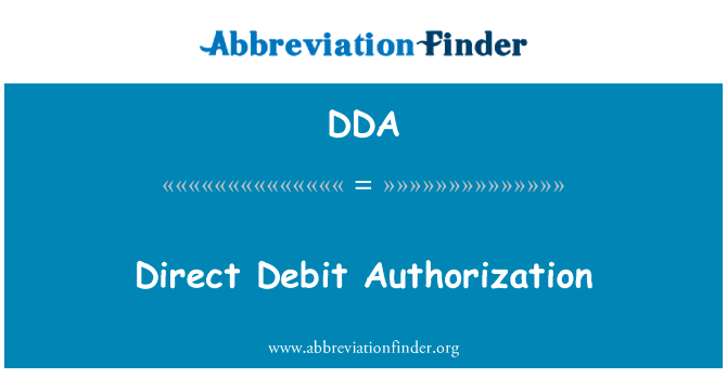 Direct Debit Authorization的定义