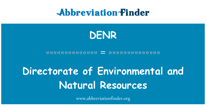总局环境和自然资源英文定义是Directorate of Environmental and Natural Resources,首字母缩写定义是DENR