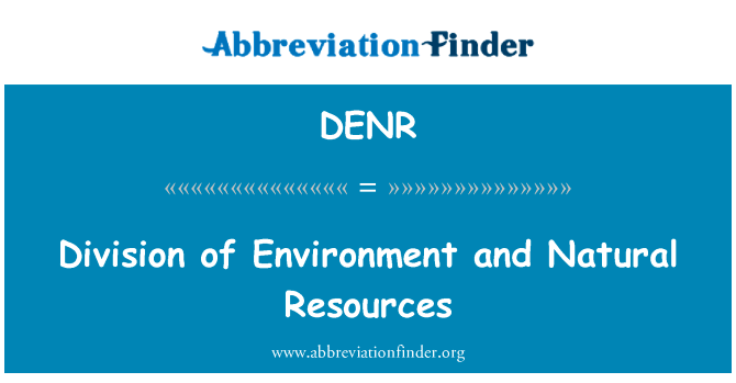 环境和自然资源司英文定义是Division of Environment and Natural Resources,首字母缩写定义是DENR