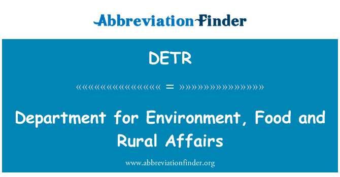 Department for Environment, Food and Rural Affairs的定义