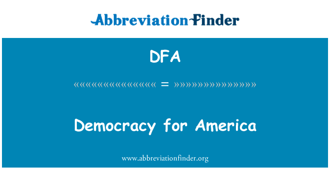 Democracy for America的定义