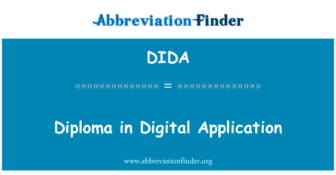 Diploma in Digital Application的定义