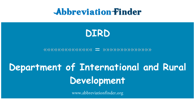 Department of International and Rural Development的定义
