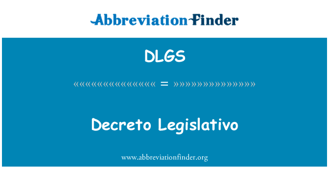 Decreto Legislativo的定义