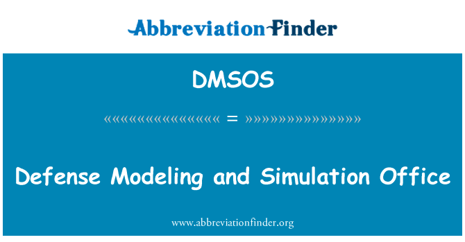国防部建模与仿真办公室英文定义是Defense Modeling and Simulation Office,首字母缩写定义是DMSOS