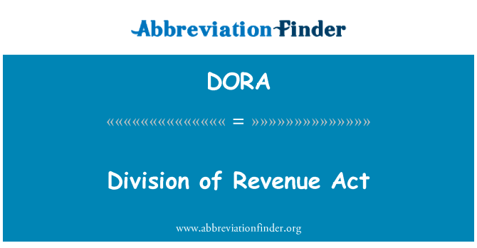 Division of Revenue Act的定义