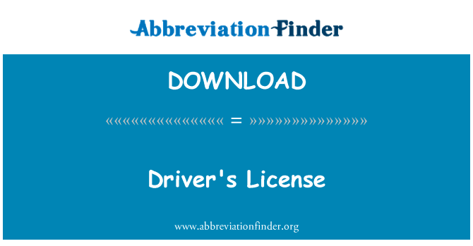 Driver's License的定义