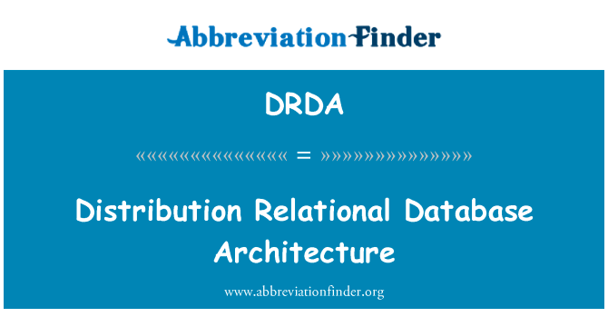 Distribution Relational Database Architecture的定义
