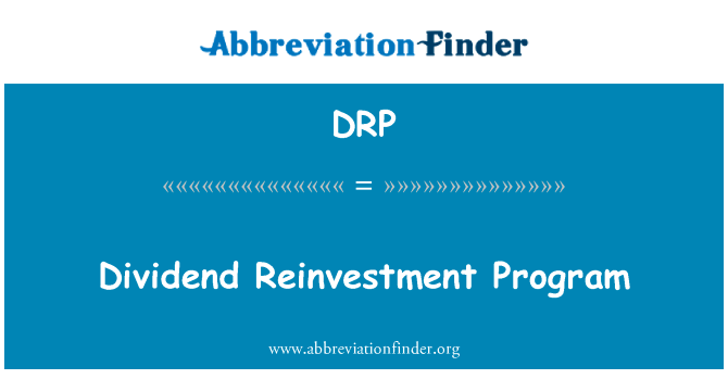 Dividend Reinvestment Program的定义