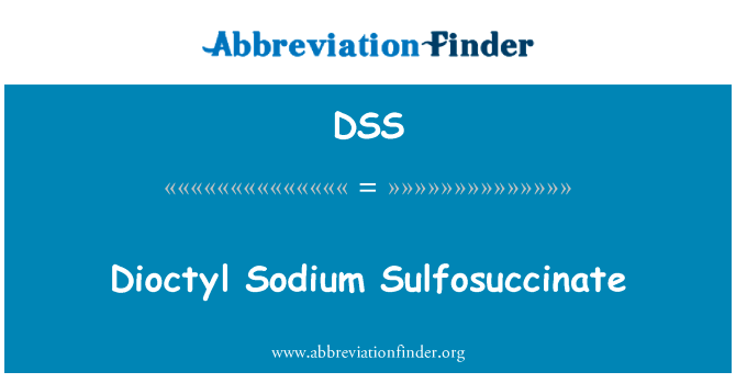 Dioctyl Sodium Sulfosuccinate的定义