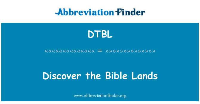 Discover the Bible Lands的定义