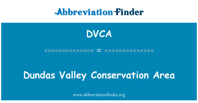 登打士谷保护区英文定义是Dundas Valley Conservation Area,首字母缩写定义是DVCA
