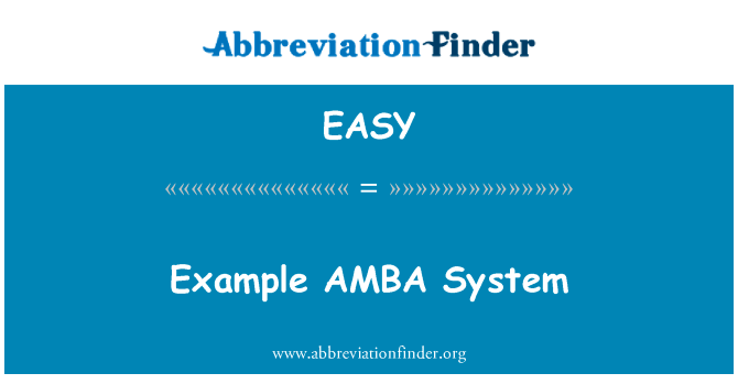 Example AMBA System的定义