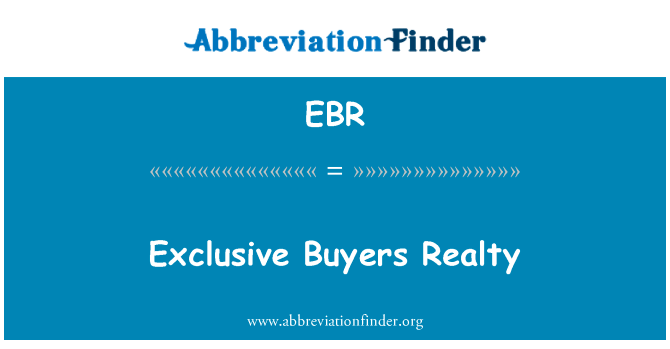 Exclusive Buyers Realty的定义