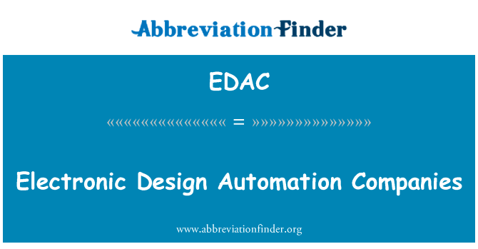 Electronic Design Automation Companies的定义