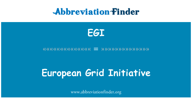 欧洲电网倡议英文定义是European Grid Initiative,首字母缩写定义是EGI