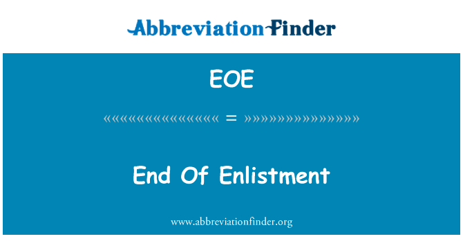 End Of Enlistment的定义