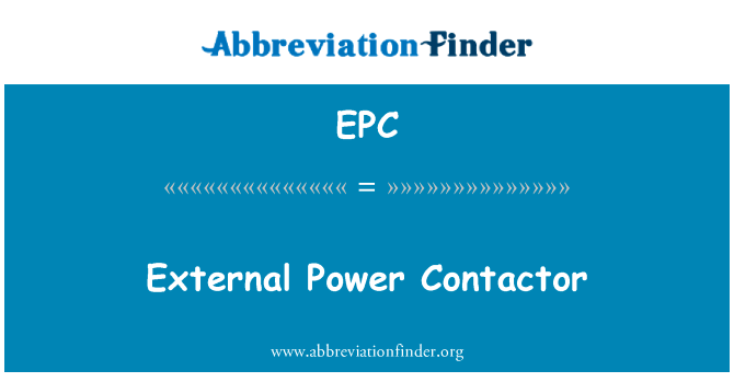 External Power Contactor的定义
