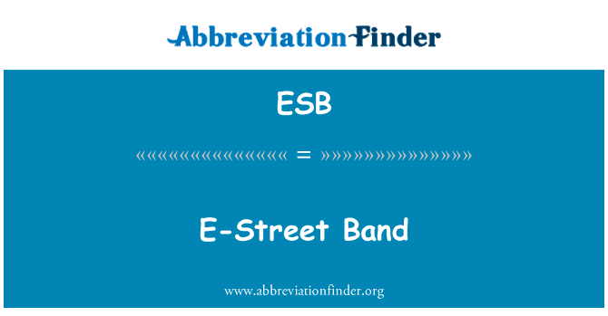 E 街乐队英文定义是E-Street Band,首字母缩写定义是ESB