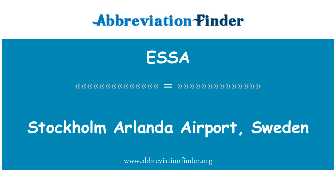 Stockholm Arlanda Airport, Sweden的定义