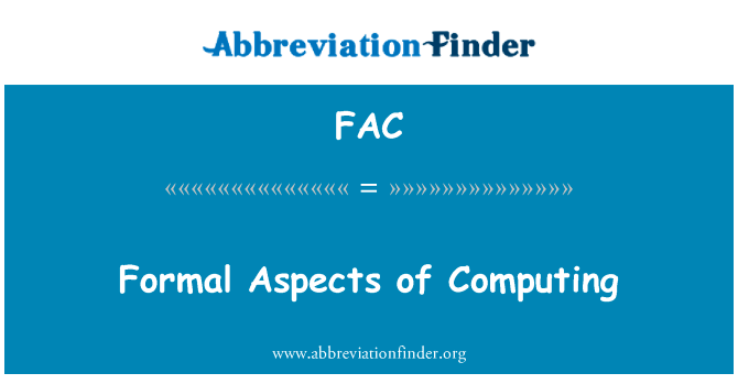 Formal Aspects of Computing的定义