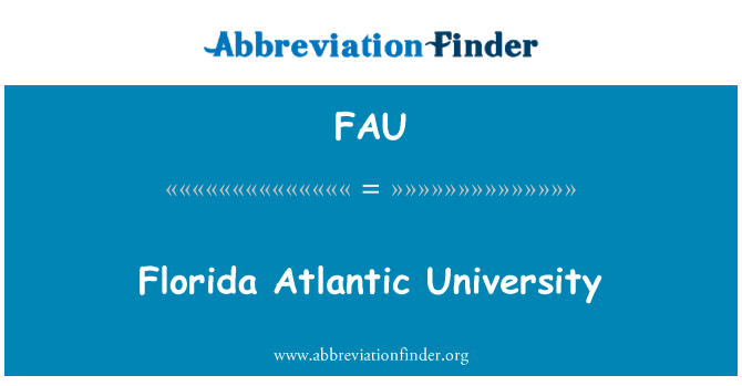 Florida Atlantic University的定义