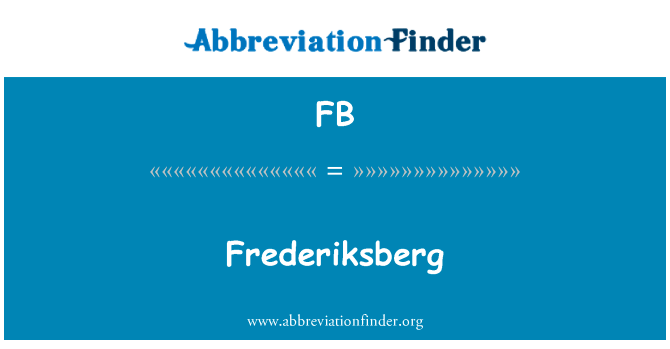 Frederiksberg的定义