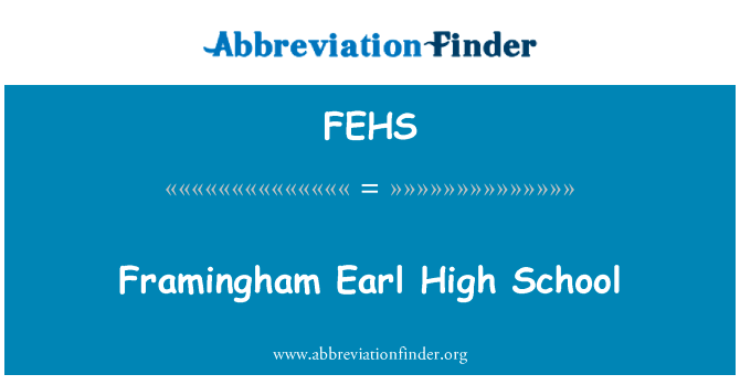 Framingham Earl High School的定义
