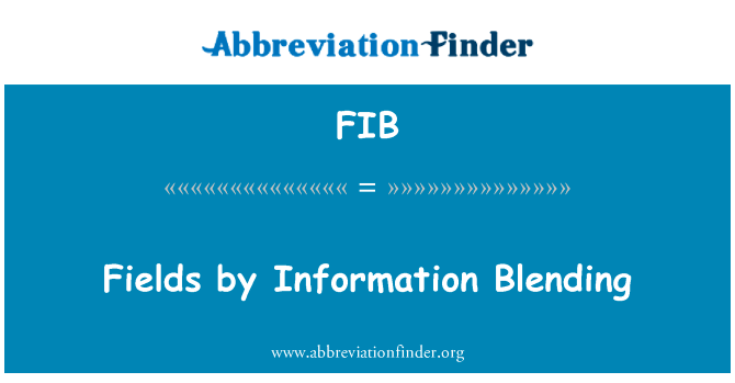 通过信息融合领域英文定义是Fields by Information Blending,首字母缩写定义是FIB