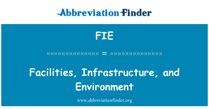 设施、 基础设施和环境英文定义是Facilities, Infrastructure, and Environment,首字母缩写定义是FIE