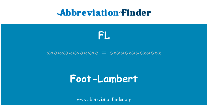 Foot-Lambert的定义