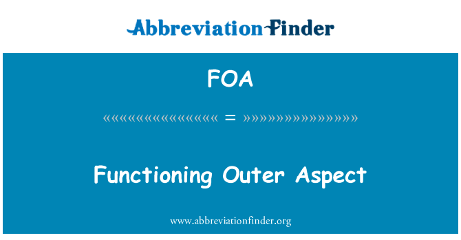 Functioning Outer Aspect的定义