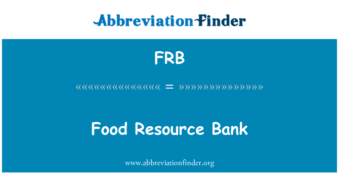 Food Resource Bank的定义