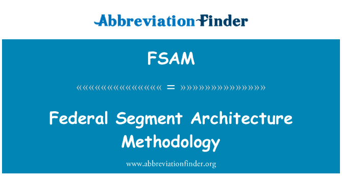 Federal Segment Architecture Methodology的定义