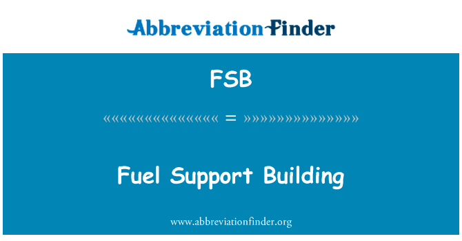 燃料支持建设英文定义是Fuel Support Building,首字母缩写定义是FSB