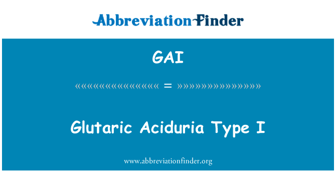 Glutaric Aciduria Type I的定义