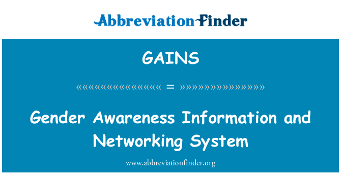 Gender Awareness Information and Networking System的定义
