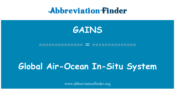 Global Air-Ocean In-Situ System的定义