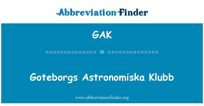 Goteborgs Astronomiska Klubb的定义