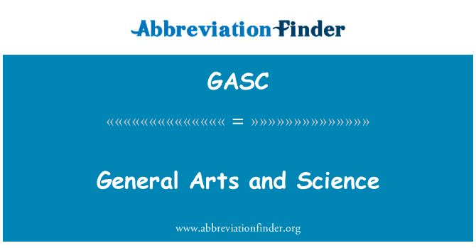 General Arts and Science的定义
