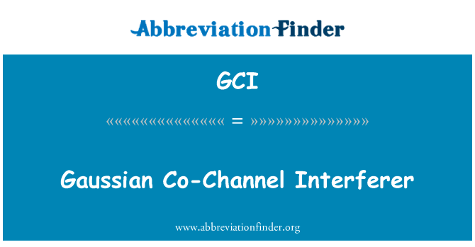 Gaussian Co-Channel Interferer的定义