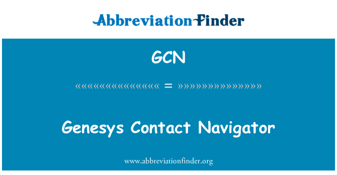 Genesys Contact Navigator的定义